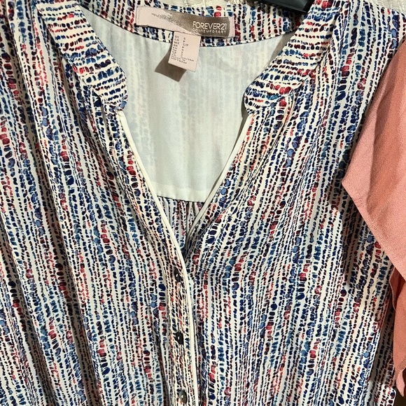 2 Forever 21Womens Sz S Pink Mauve Lace Short Dress and Blue Shorts Jumper - Picture 9 of 16